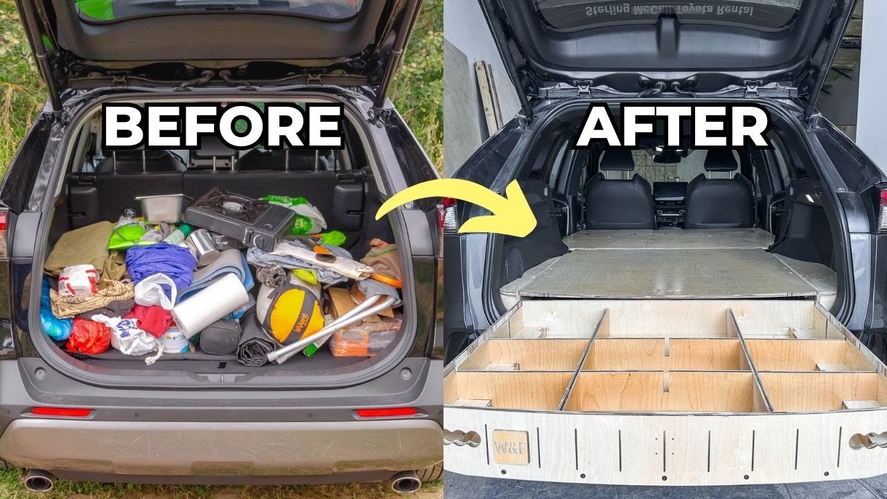 BEFORE VS AFTER Toyota RAV4 Camping Kit Install | 2019-2024 RAV4 Mod