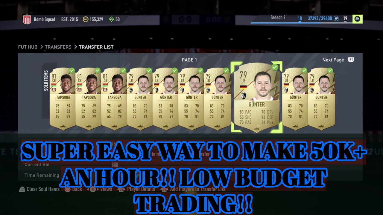 FIFA 22 TRADE TIPS - SUPER EASY WAY TO MAKE 50K+ AN HOUR!! LOW BUDGET TRADING!! MASS BIDDING FILTER!