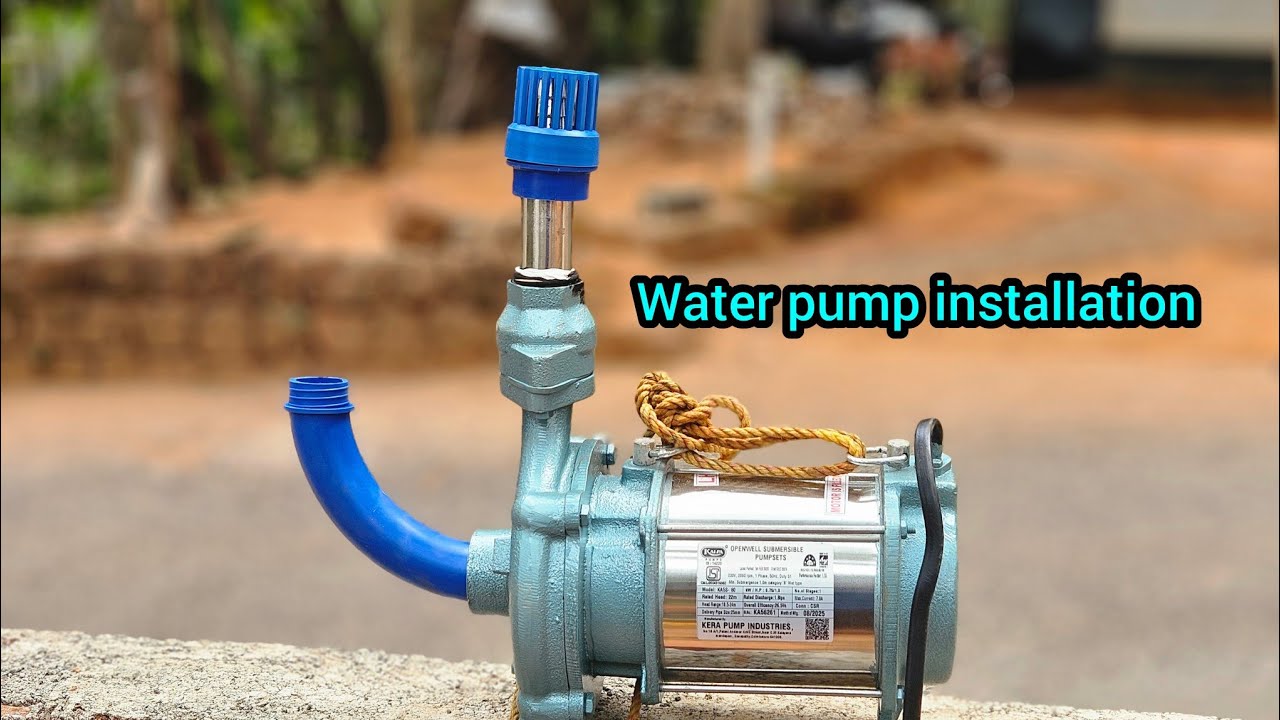 New Water pump installation | open well submersible water pump installation | motor fitting