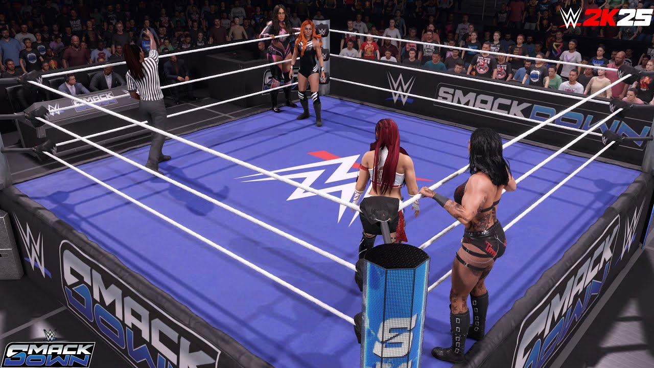 WWE 2K25 - Iyo Sky & Rhea Ripley vs. Becky Lynch & Nia Jax - Tag Team