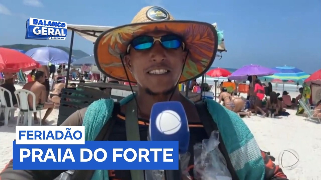 Comerciantes reclamam de vendas baixas pós-Carnaval na Praia do Forte, em Cabo Frio (RJ)