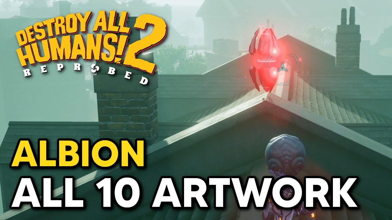 Albion All Artwork Locations in Destroy All Humans 2 Reprobed (Alien Artifact Locations)