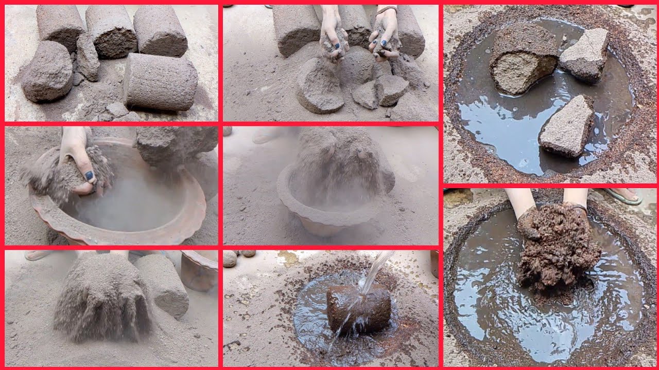 All Mixed Big Gritty Huge Bucket Floor Crumbling+ Clay Pot+ Floor Water Crumbling 💦