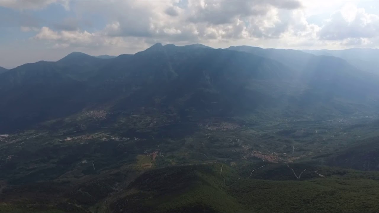 Drone flight in Collelongo Italy