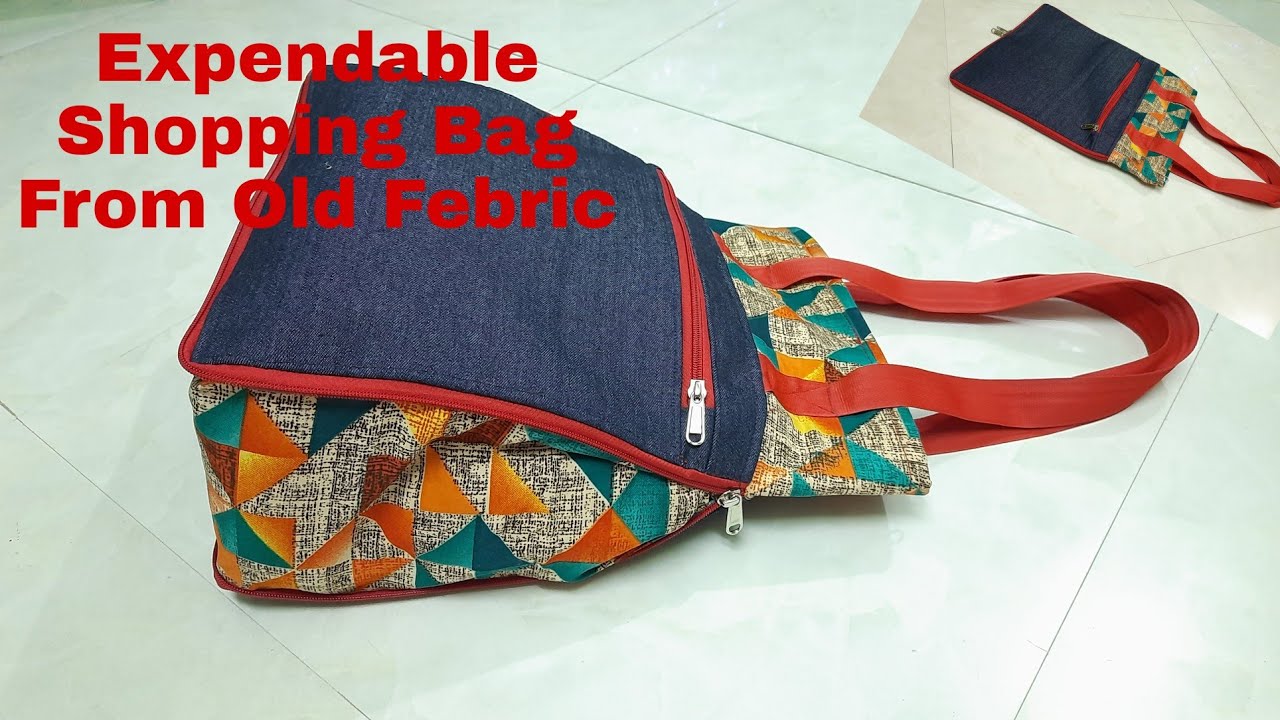 DIY: Expendable Shopping Bag (Tote Bag) From Old Febric By Anamika Mishra...