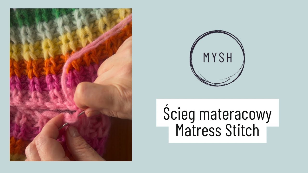 Zszywanie dzianiny ścieg materacowy - how to sew a mattress stitch seam