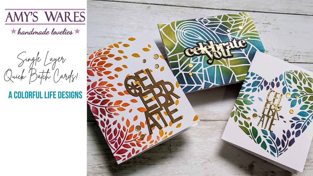 Single Layer Quick Batch Cards! Perfect for Anyone!! Ink Blending with new Stencils!