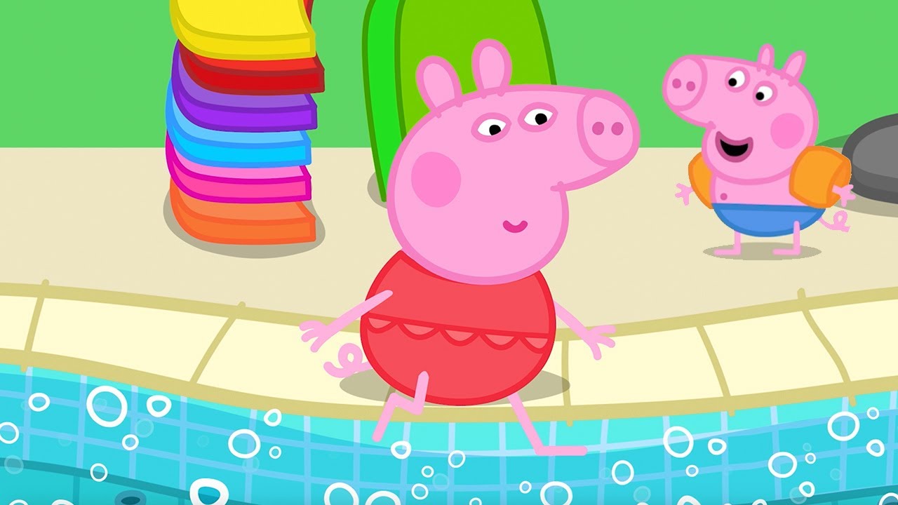 Peppa al Parco Acquatico Arcobaleno 🌈 Scivoli Pazzi 🛝 | 30 minuti | Peppa Pig Italiano