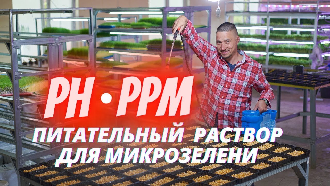 Микрозелень подготовка воды питательный раствор ph и ppm