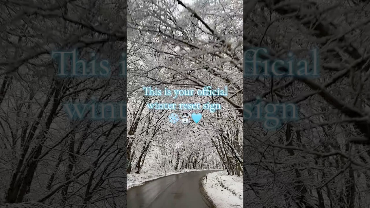 Your Official Winter Reset Sign ❄️✨