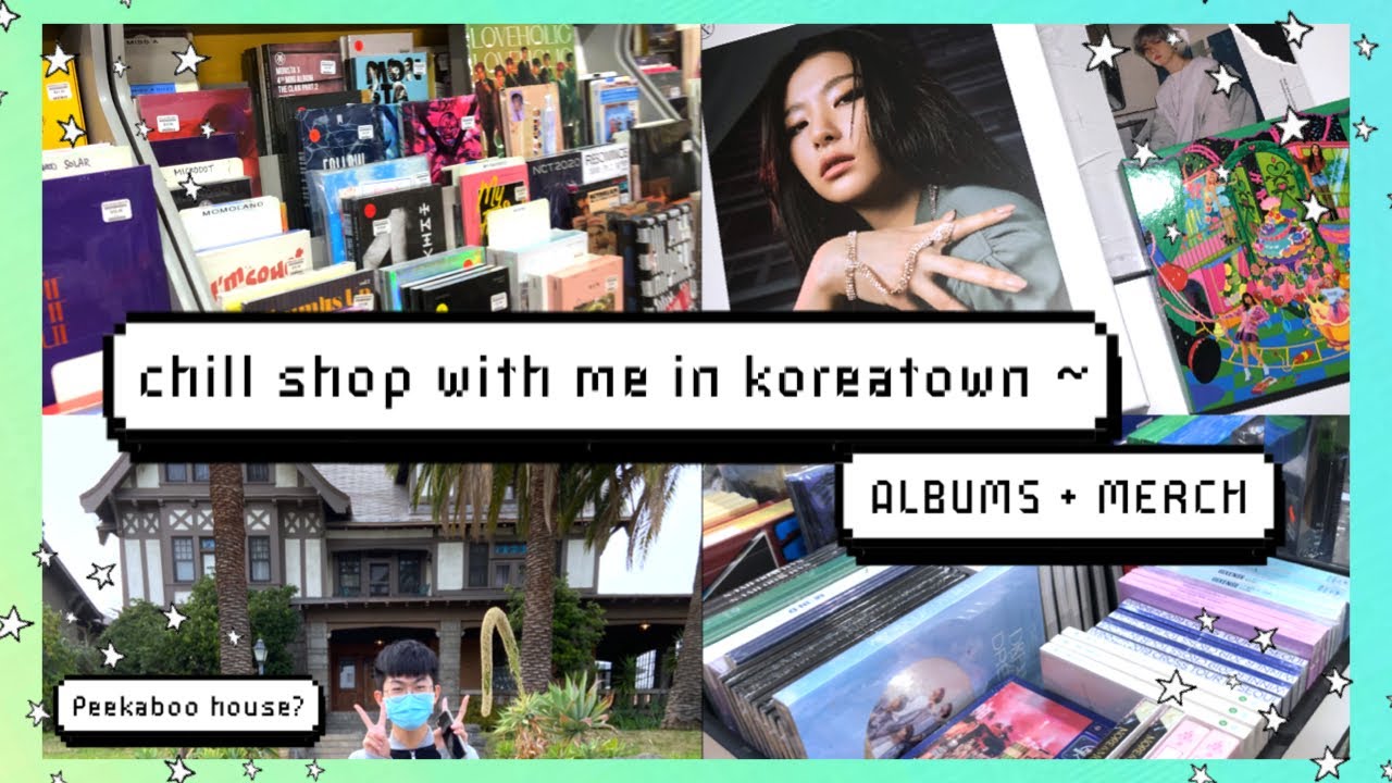✰ shop with me in koreatown for albums & merch (+ visiting the peekaboo house! mini vlog + haul) ✰