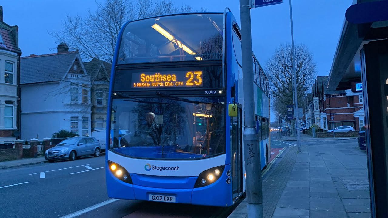 Stagecoach South E400 10009 (GX12 DXR) to Mayfield Road on Route 23