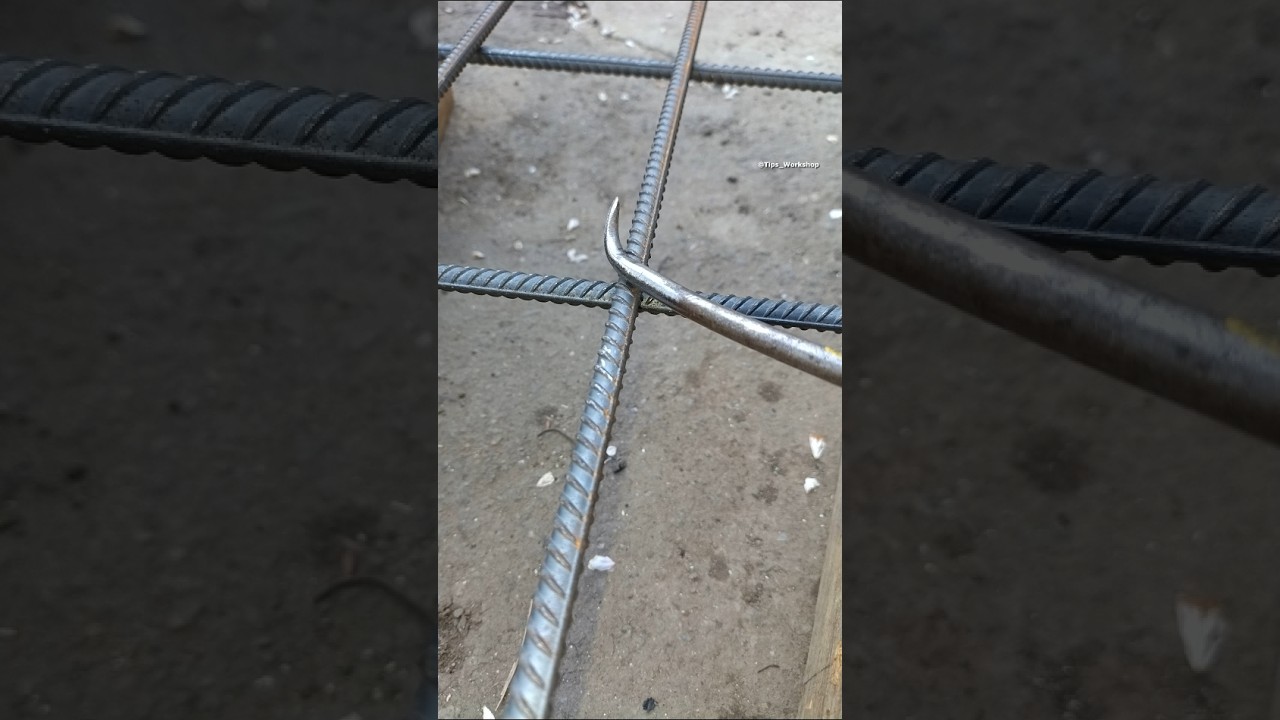 Great construction tip and skill. How to tie reinforcement quickly and securely #diy #tips #tricks