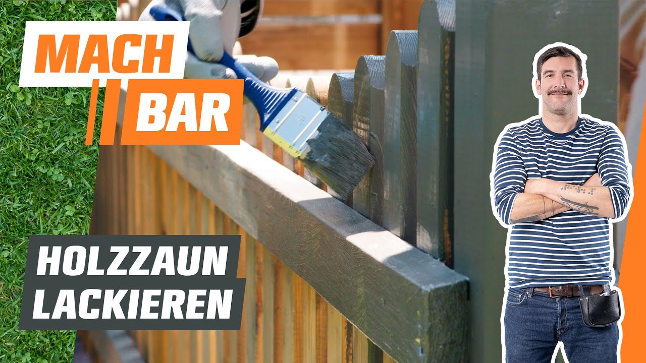 Holzzaun lackieren mit Pinsel | OBI