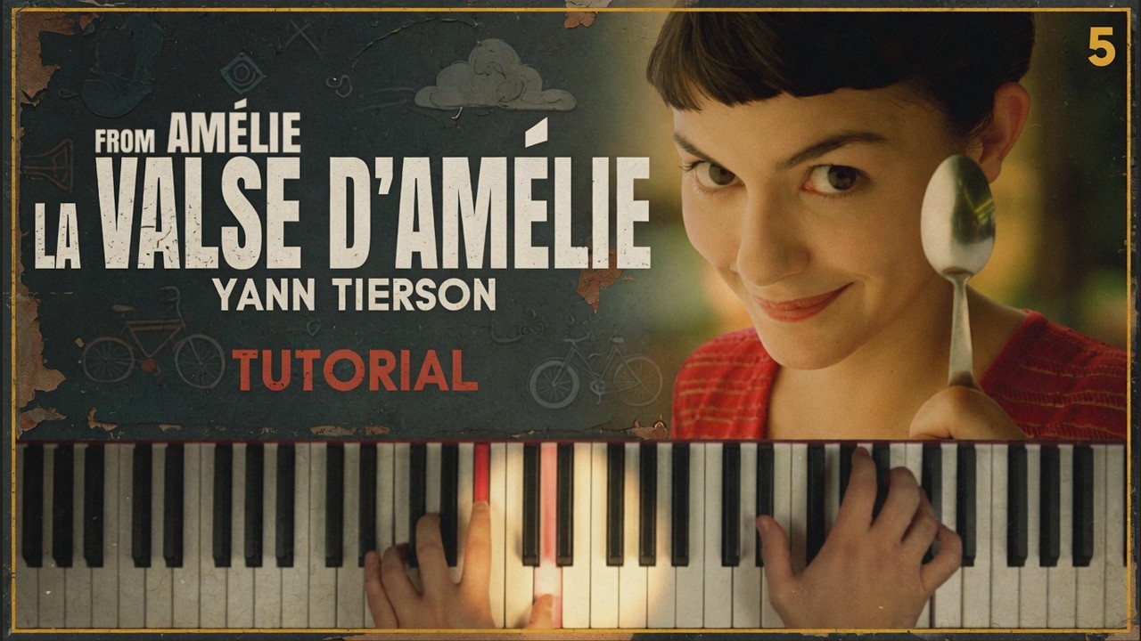 LA VALSE D'AMELIE from 'Amélie' by Yann Tiersen | Piano Tutorial (Part 1) Slow and Detailed