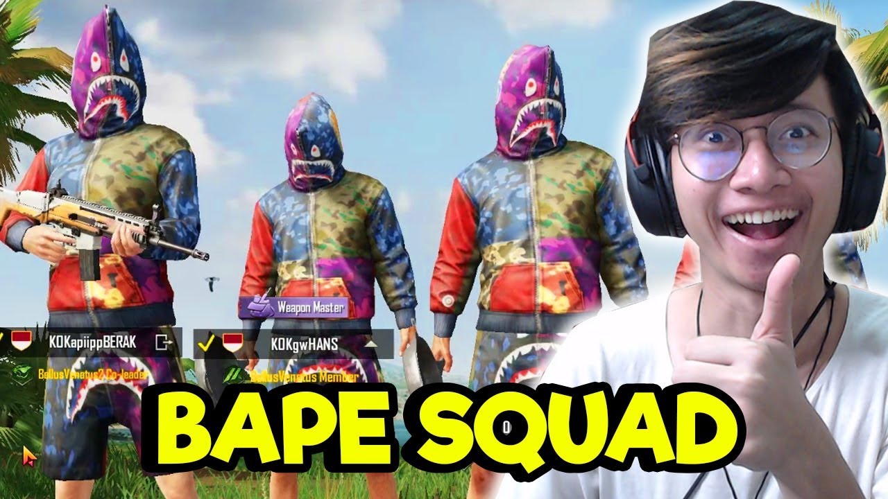 FULL BAPE SQUAD + ENGLISH COMMENTARY BY The Jooomers ! - PUBG MOBILE INDONESIA