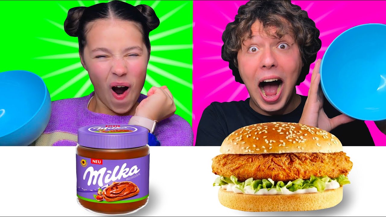ASMR CHOCOLATE vs KFC FOOD CHALLENGE | MUKBANG EATING SOUNDS 먹방 Tati ASMR
