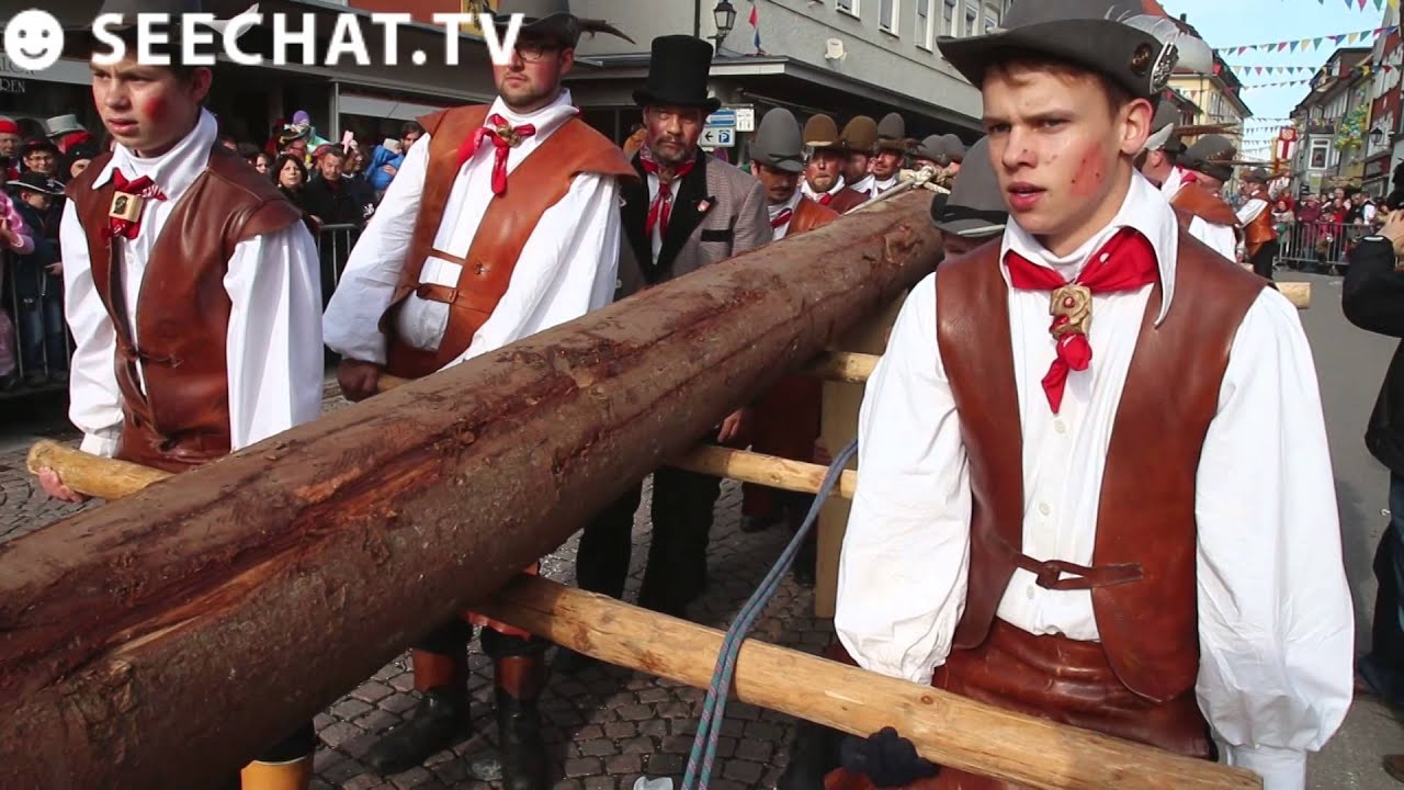 Narrenbaumstellen mit Winfried Kretschmann: Stockach am Bodensee, 27.02.2014