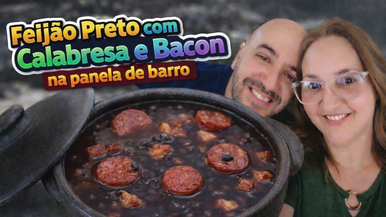 🔴 AO VIVO 🫘 Feijão Preto com Calabresa e Bacon na Panela de Barro 🥓🌭 Receita Caseira Brasileira 🇧🇷🔥