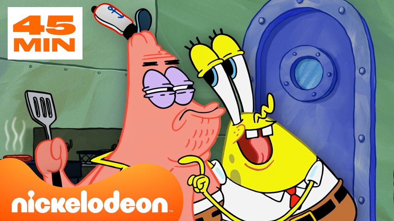 Bob Esponja | Todos os funcionários do SIRI CASCUDO ao longo dos tempos 🍔 | Nickelodeon