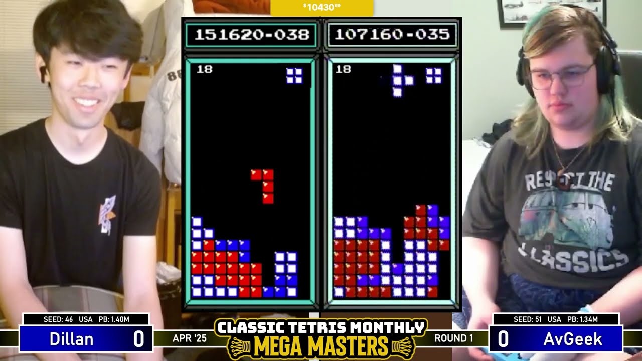 CRAZY TAP SPEED!! Dillan, AvGeek, Sodium | Navy Bracket | Classic Tetris Monthly MEGA MASTERS 2025
