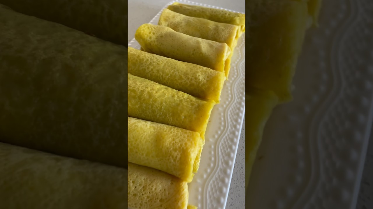 Delicious Sri Lankan coconut pancakes. Easy breakfast/tea time snack with sweet coconut filling