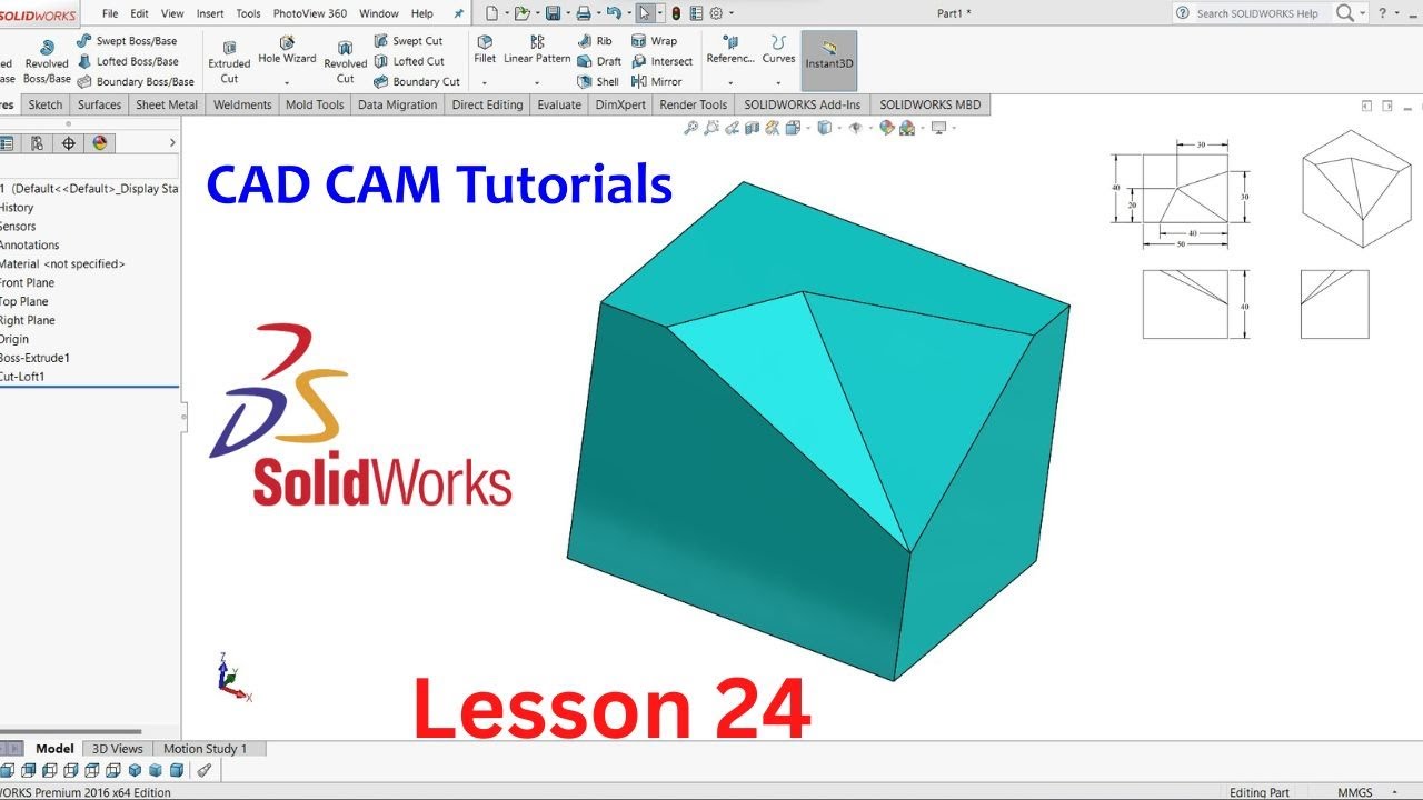 SolidWorks Education Lesson  24 ।। SolidWorks Tutorials for Beginner।।