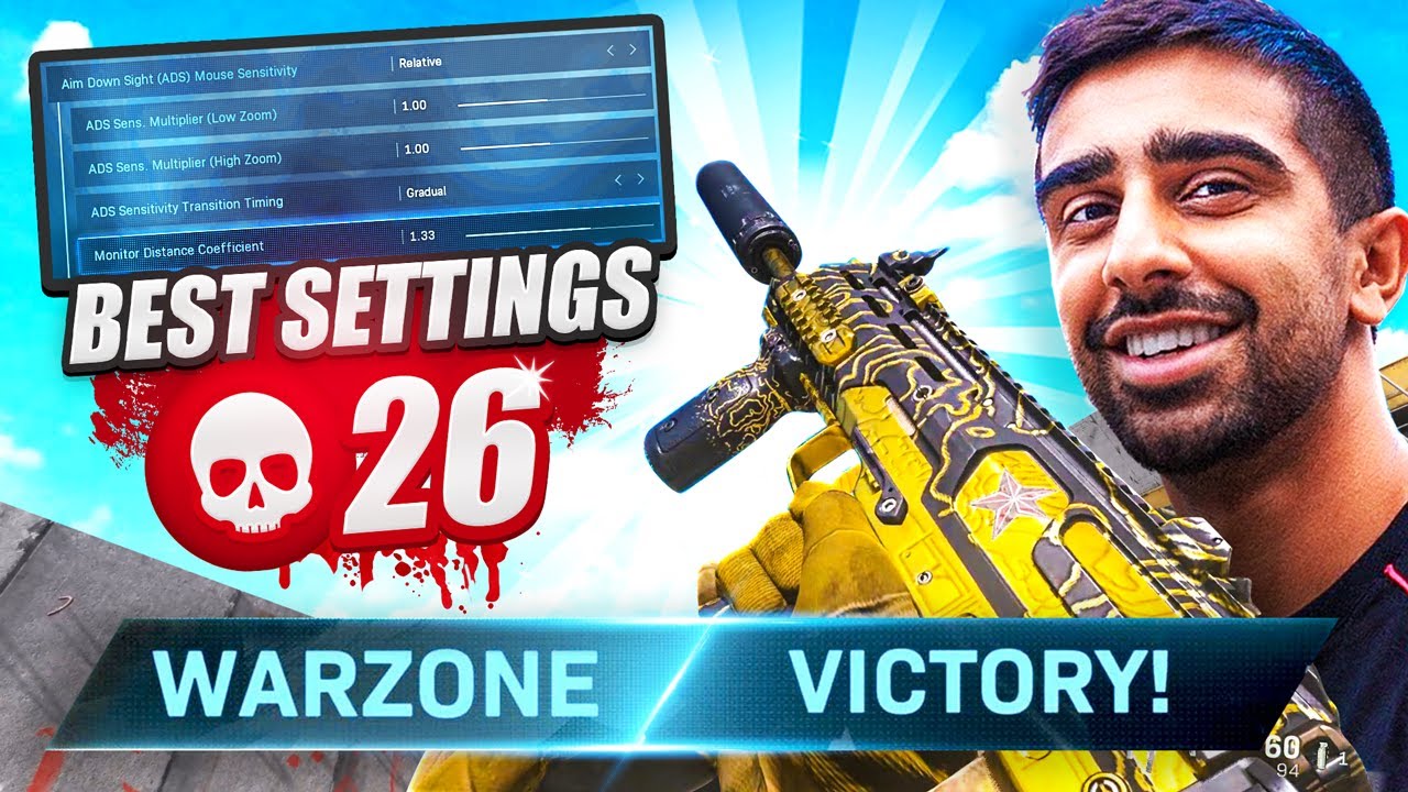 BEST WARZONE SETTINGS & SENSITIVITY for PC & CONSOLE (Xbox One / PS4)