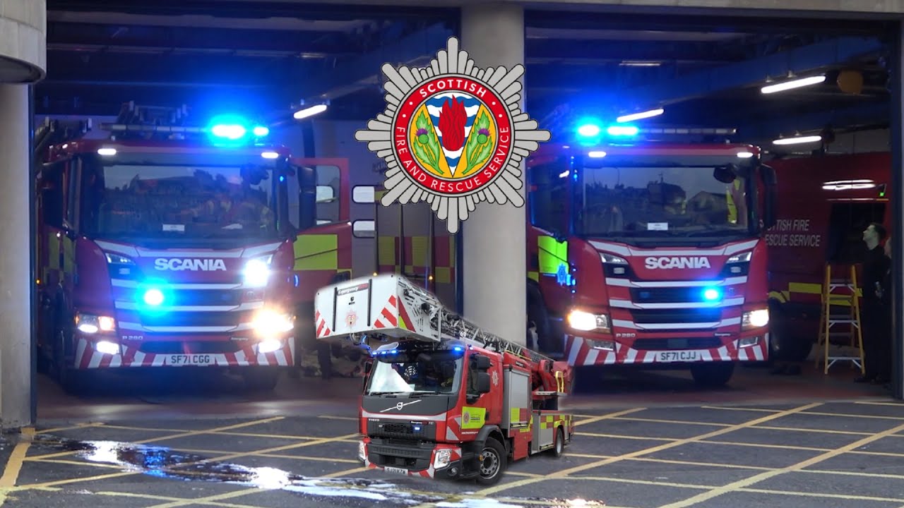 DOUBLE Tollcross | Scottish Fire Engines turnout in Edinburgh + more fire engines