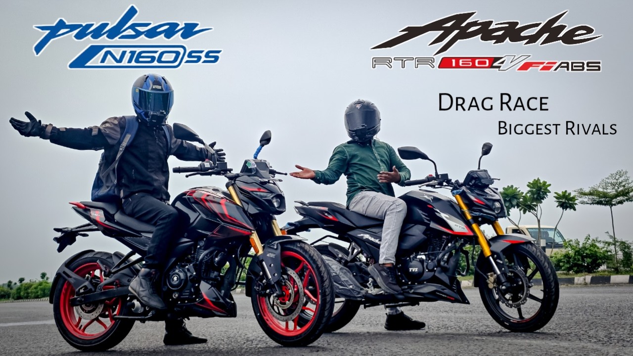 Bajaj Pulsar N160 SS Vs Apache 160 4v | Drag Race