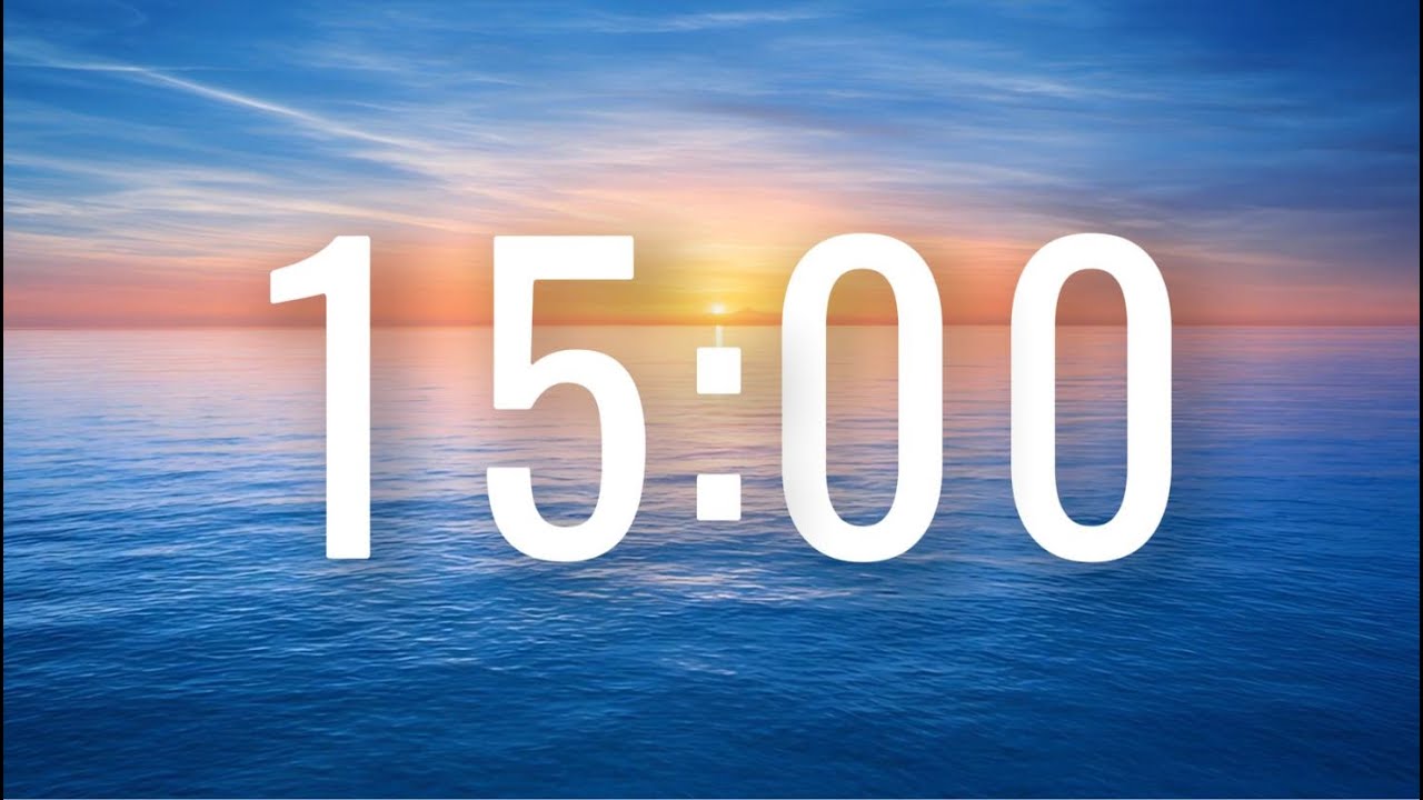 15 Minute Timer with Calm Acoustic Guitar Music