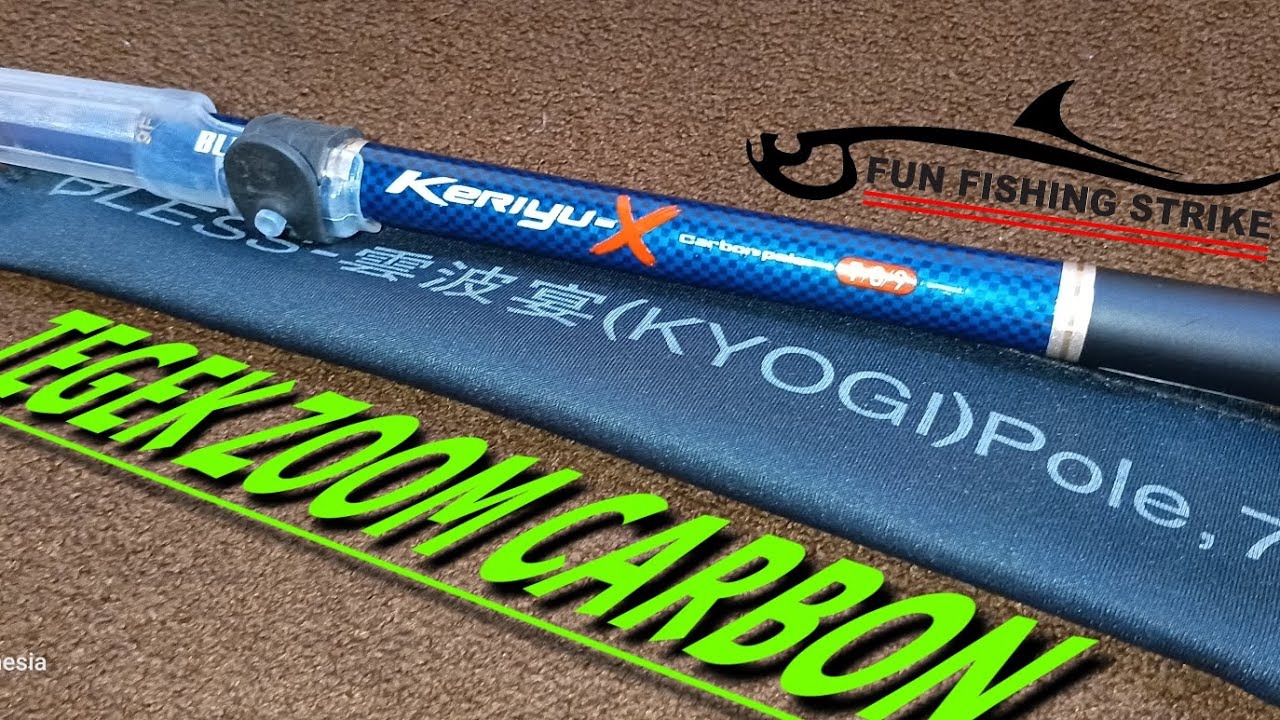 TEGEK CARBON ZOOM TERBARU KERIYU X CARBON POLE 210-240-270 RUAS PENDEK