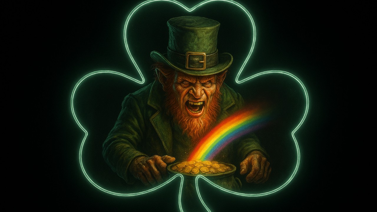 St  Patrick's Day Snarling Leprechaun Screensaver YT | St. Patrick's Day TV Art