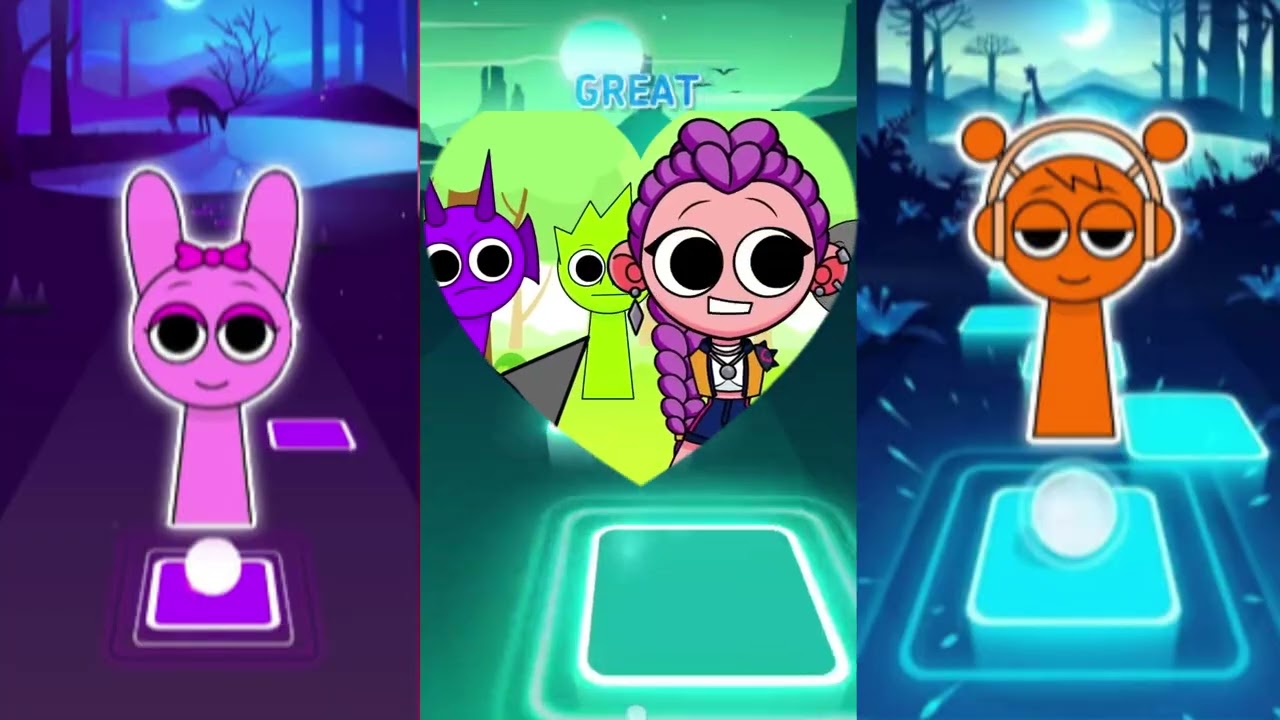 Sprunki Tiles Hop Gameplay | Perfect Rhythm & Satisfying Beats