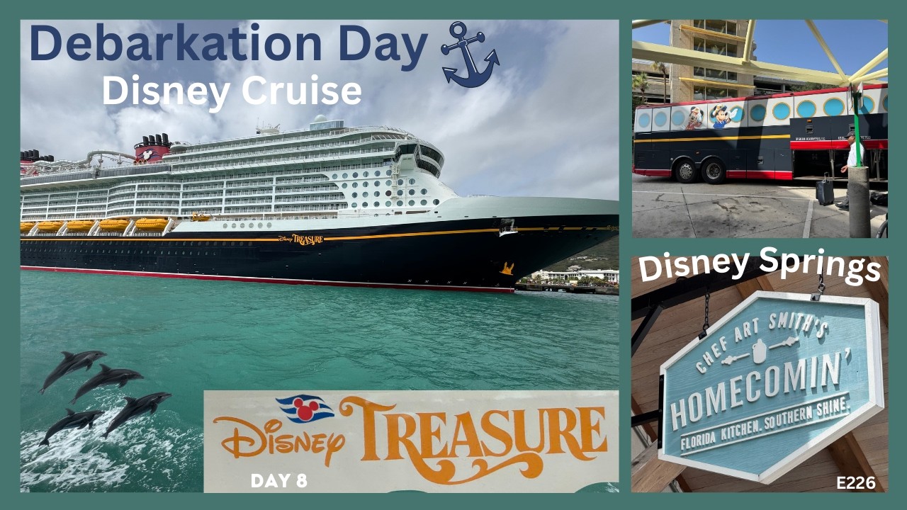 DISNEY TREASURE / DEBARKATION PROCESS - Disney Springs-Art Smiths Homecoming / Hyatt Regency Airport