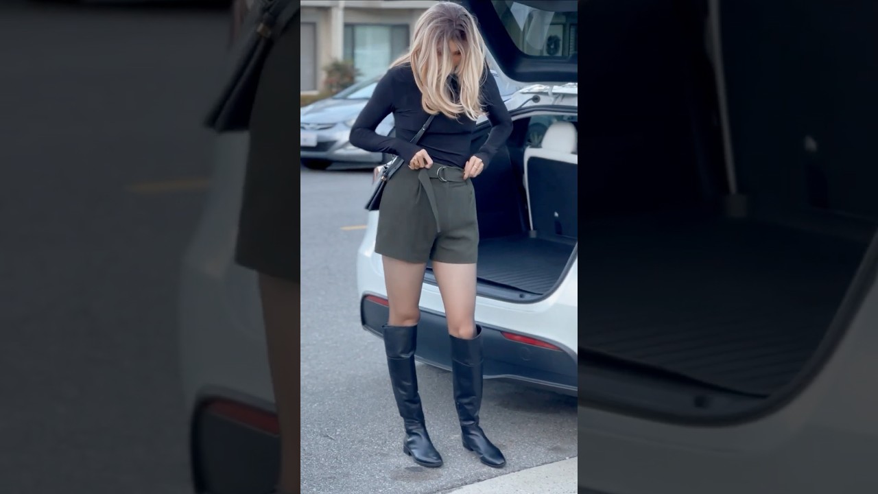 Crossdressing Day Out in Boots & Tights #transgirl #mtf