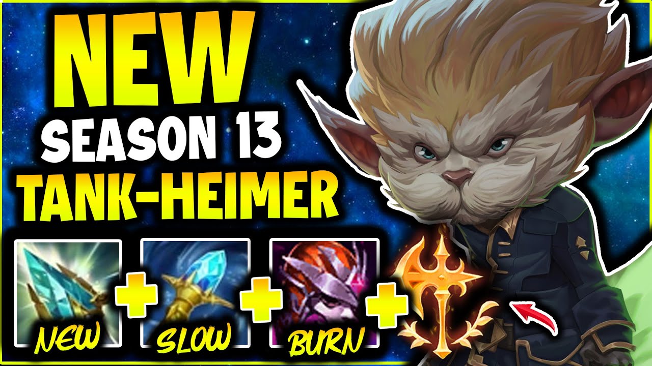 HEIMERDINGER WITH ROD OF AGES IS SO RIDICULOUSLY TANKY TOPLANE!? (NEW SEASON 13 HEIMERDINGER)