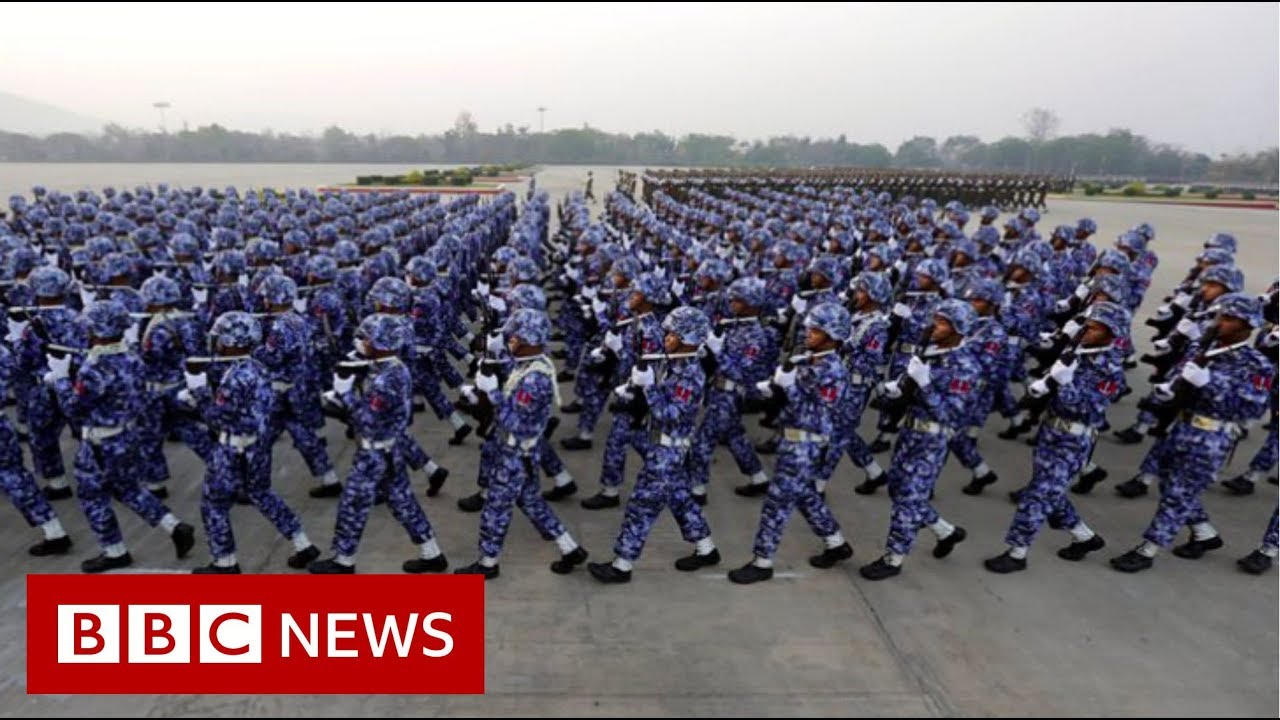 Rare look at Myanmar military celebrations - BBC News