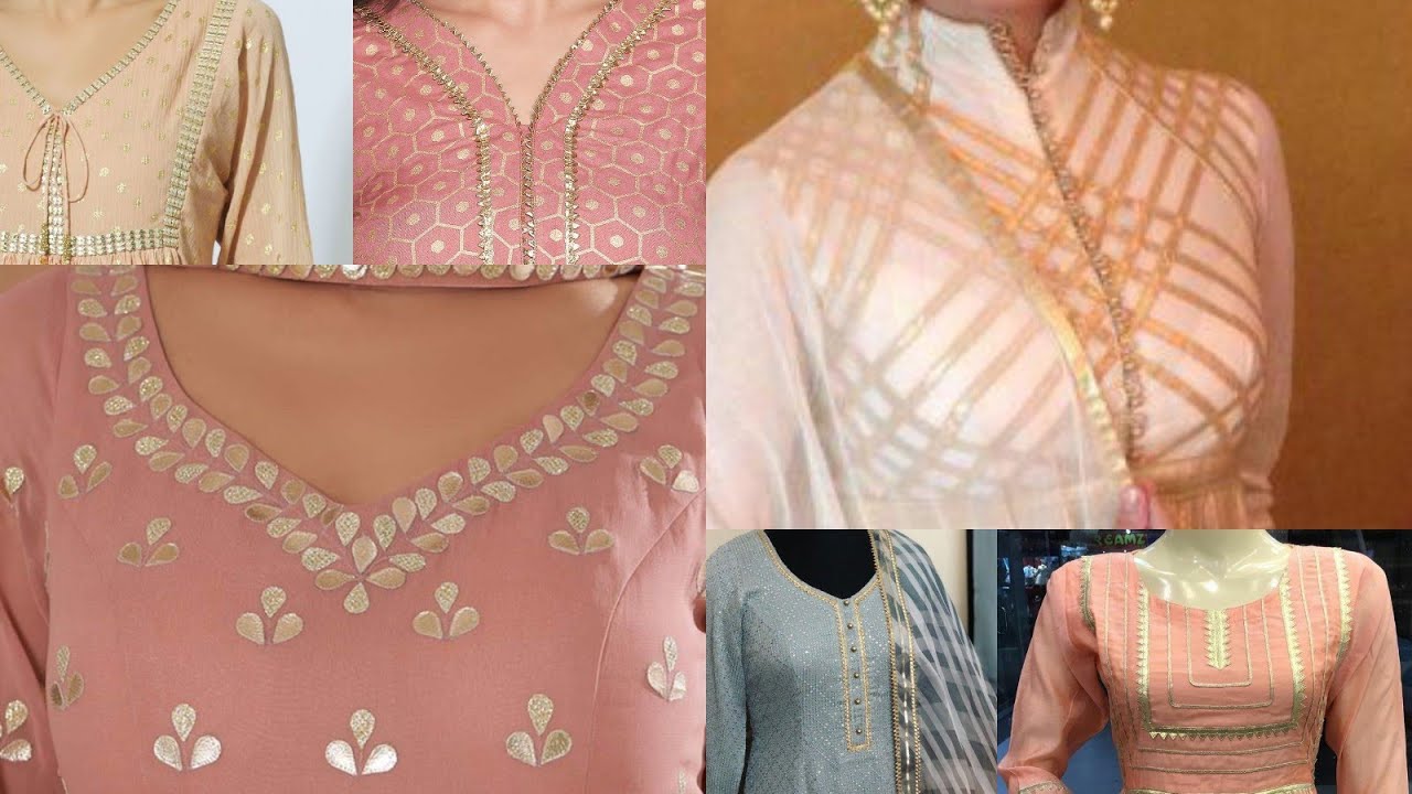 Awesome,classy and unbelievable gotta laces neck design, Mostly marvelous ladies neckline design