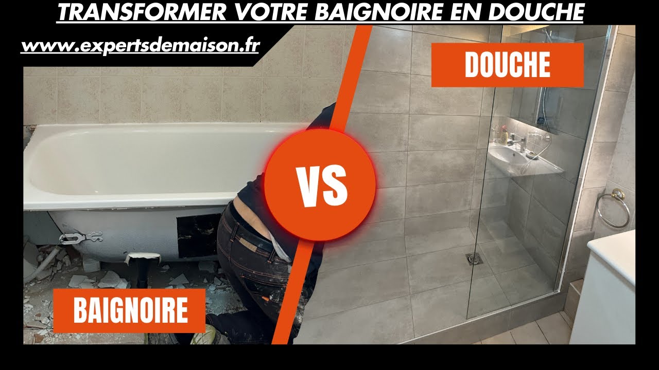 Travaux de remplacement baignoire 🛀 par douche douche 🚿