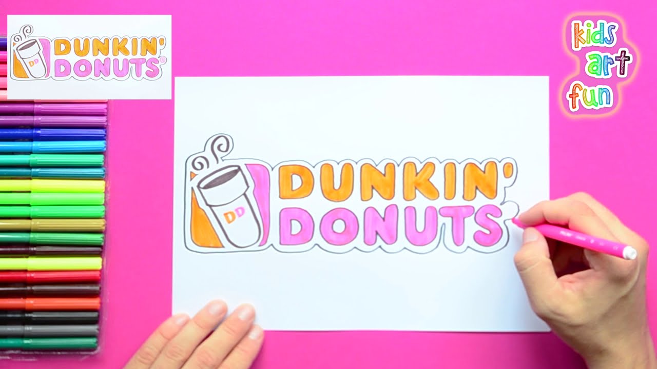 How to draw Dunkin' Donuts Logo