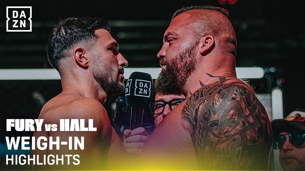 WILD CAGE KICK! 🤯 Tommy Fury vs. Eddie Hall | Weigh-In highlights