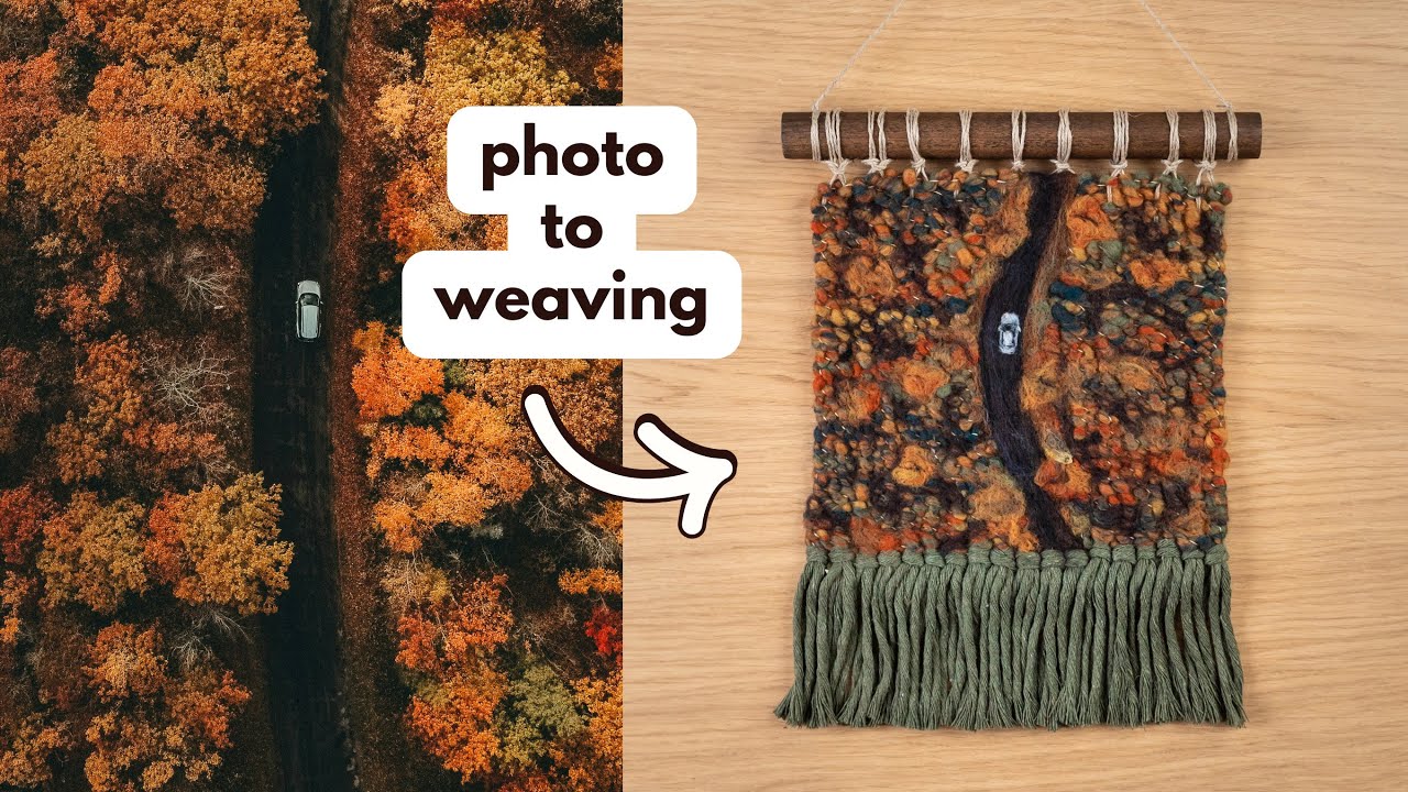 Turning my handspun fall yarn into art!