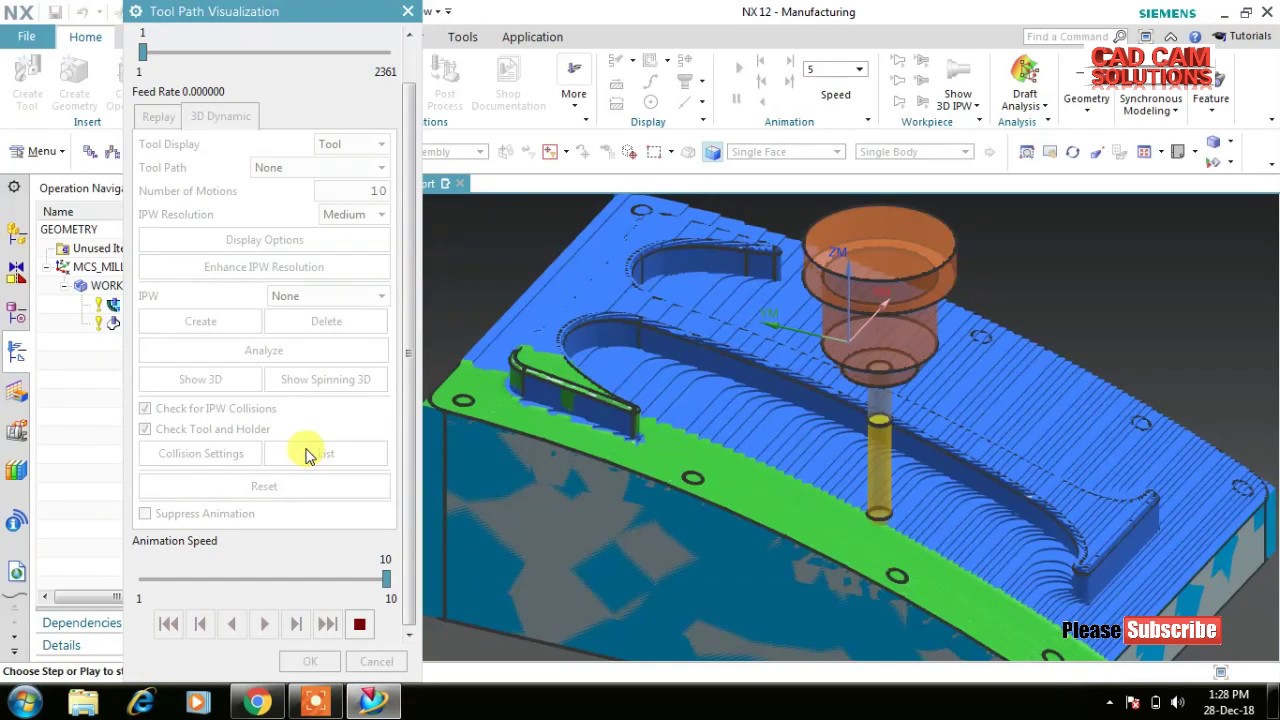 #NX CAM #CAVITY MILL# FIXED CONTOUR #PROFILE3D