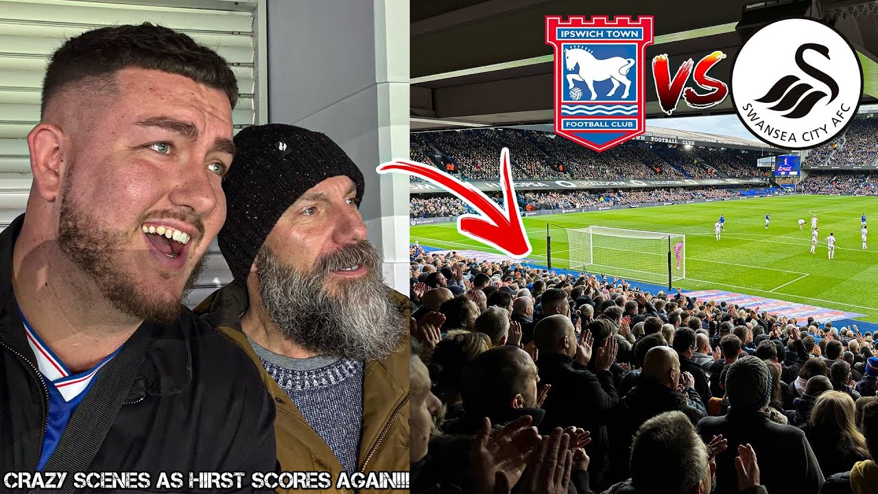 I TOOK AN AMERICAN TO HIS FIRST EVER FOOTBALL GAME as IPSWICH TOWN 3-0 SWANSEA CITY!!!