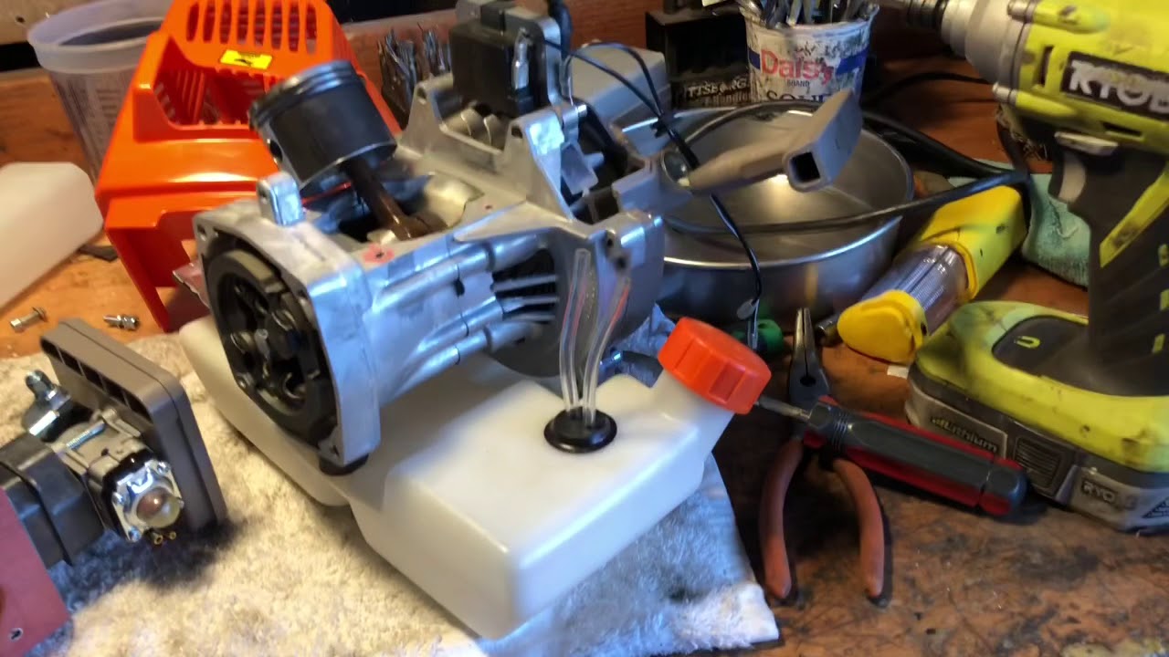 Huasheng / kasei 63cc 2stroke engine (unboxed review & performance port work)