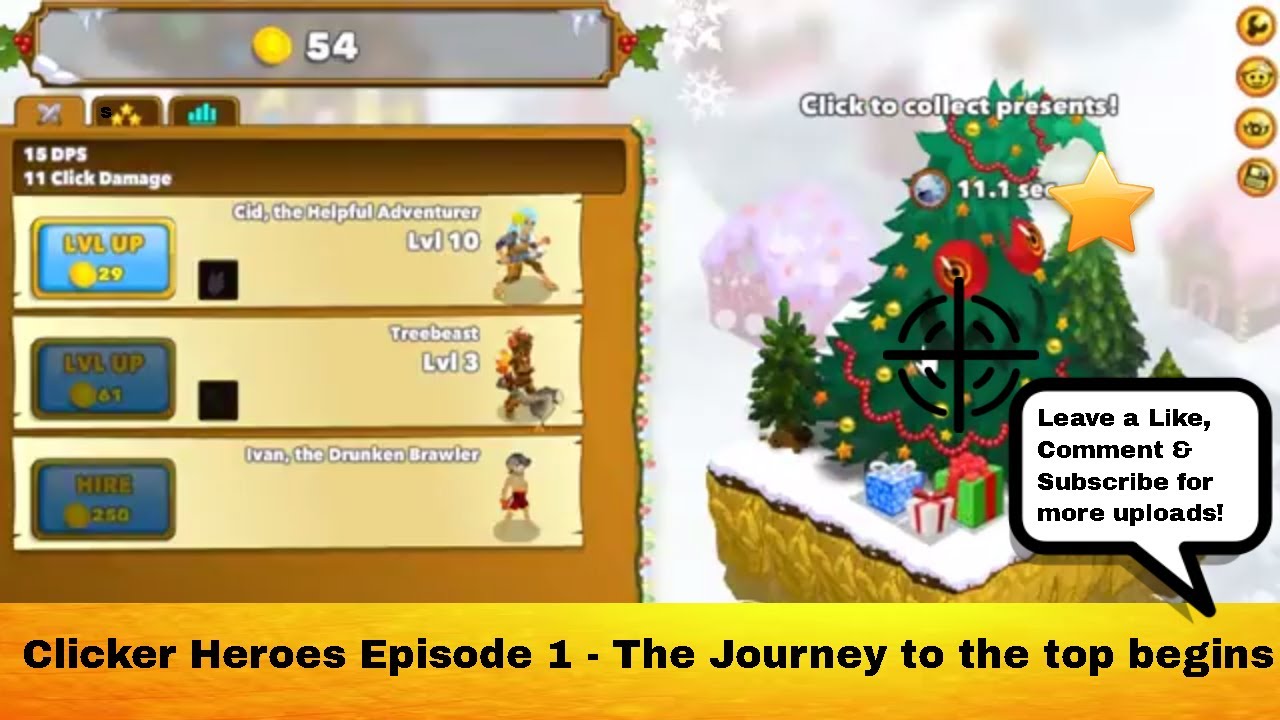 Clicker Heroes Episode 1 - Beginner's Journey Christmas season