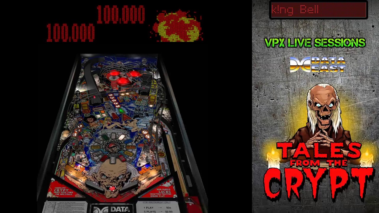VPX Live Session - Tales from the Crypt (Data East, 1993) -DMD COLOR-