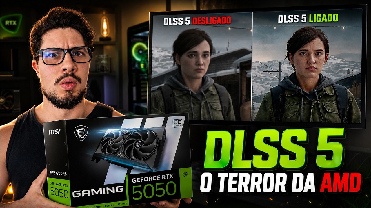 DLSS 5 VAZADO Rodando na RTX 5050 !!! Porque CHORAS AMD?