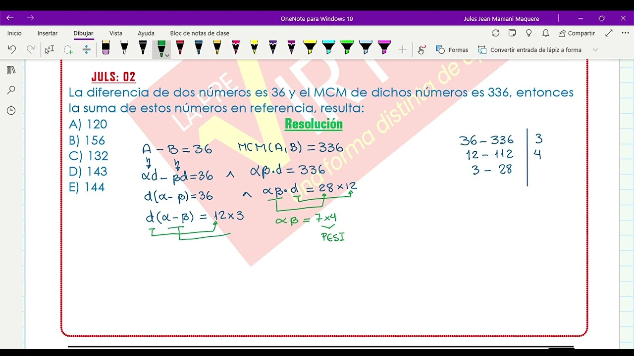 Resolución del tercer examen Cepru 2024 - I